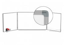 Маркерная доска 3-х элементная с 5-ю рабочими поверхностями магнитная СЕРИЯ BoardSYS 100х400 см, 30 ТЭ-400Ф