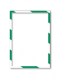 Магнитная защитная бело-зеленая слайд-рамка 5шт/уп, А3, для предупреждающих знаков