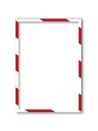 Магнитная защитная бело-красная слайд-рамка 5шт/уп, А3, для предупреждающих знаков