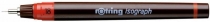 Изограф Rotring корпус бордовый пластик съемный пишущий узел, заправка тушью 0,18 мм, S0201990