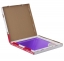 Доска магнитно-маркерная стеклянная, фиолетовая, 45х45 см, 3 магнита, BRAUBERG, 236743