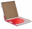 Доска магнитно-маркерная стеклянная, красная, 45х45 см, 3 магнита, BRAUBERG, 236737